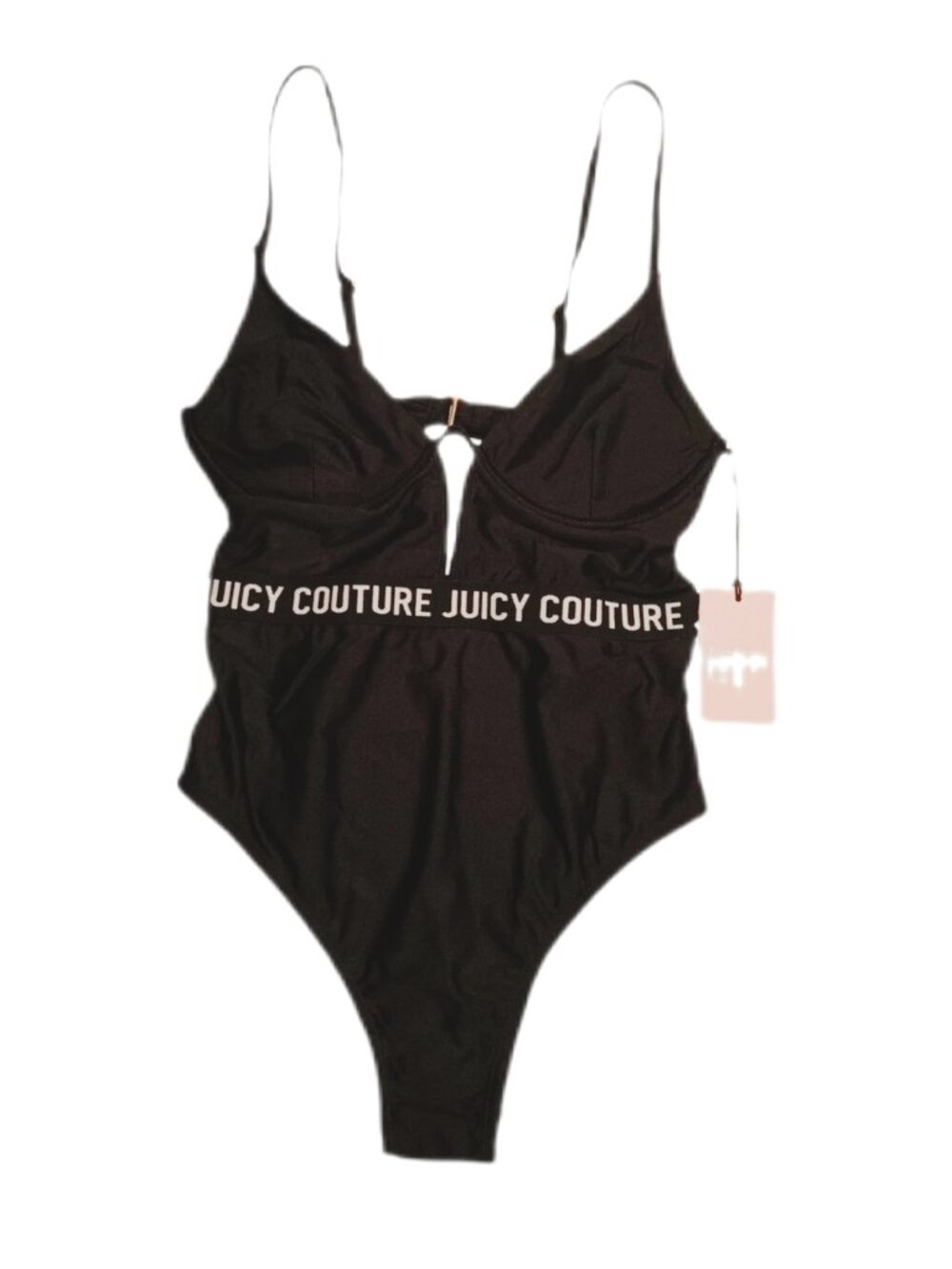 Juicy Couture Black One Piece Swimsuit Medium NWOT